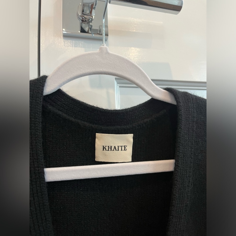 Khaite Scarlet Cashmere Cardigan (Size M, Black) - Picture 6 of 7